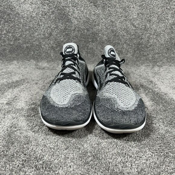 Nike Free RN Flyknit 2018 942838-101 Men's Sz 12 Black White Oreo Running Shoes - Picture 3 of 12